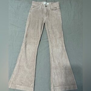 Girls Abercrombie kids Corduroy High Rise Flare Size 7/8 long